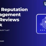 Shield and star icons showing how reputation management and customer reviews build brand trust