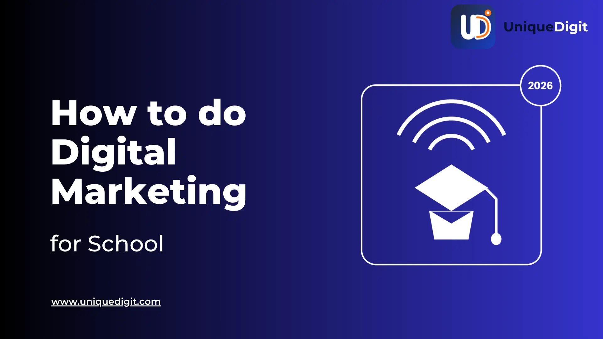 Digital marketing for schools in India – graduation cap with online reach icon