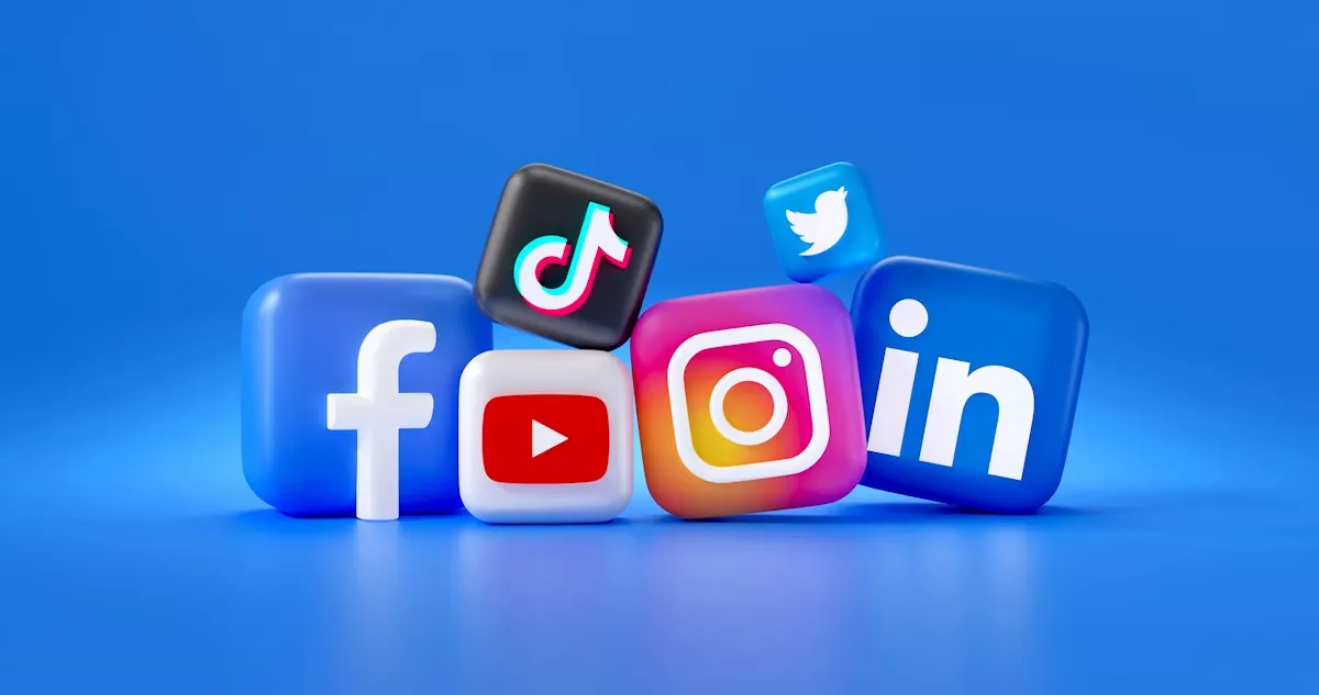 Which social media marketing platform to use showing Instagram LinkedIn YouTube Facebook X and Threads logos for Indian brands