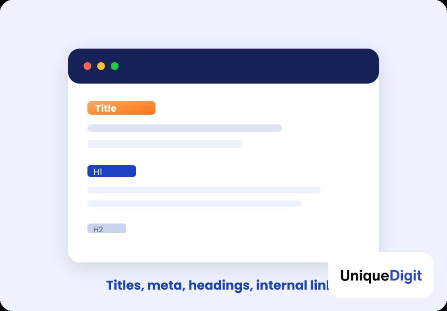 On-page SEO services illustration